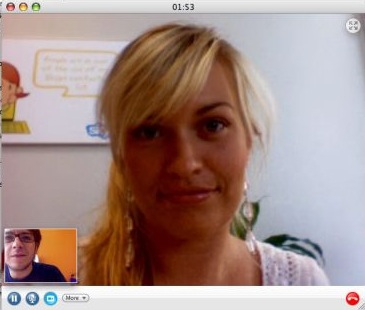  Elle est belle la video sur Skype !!!