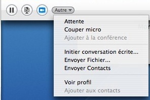  Le menu Skype 1.5