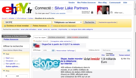  le rachat de Skype par Silver Lake Partners 