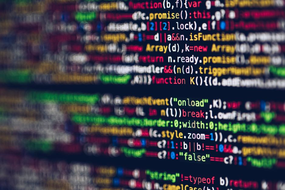Écran affichant du code de programmation